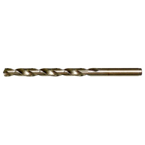 5/16 RHS / RHC HSS-CO 8% (M42) 135 Degree Split Point Cobalt Heavy Duty Jobber Length Drill - Straw / Gold Oxide - Exact Tool & Supply