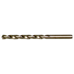#80 RHS / RHC HSS-CO 8% (M42) 135 Degree Split Point NAS907 Type J Cobalt Heavy Duty Jobber Drill - Straw / Gold Oxide - Exact Tool & Supply