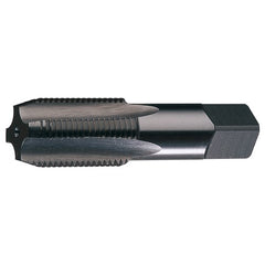 ‎1/4-18 NPS 4 Flute Taper Pipe HSS Medium Hook Straight Pipe Tap- Bright - Exact Tool & Supply
