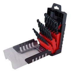 ‎1/16-1/2 RHS / RHC HSS 135 Degree Split Point Heavy Duty Jobber Length Drill Set - Steam Oxide - Exact Tool & Supply