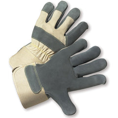 Premium Side Gray Leather Palm Gloves X-Large - Exact Tool & Supply