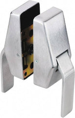 GLYNN-JOHNSON - Push/Pull Springlatch Lever Lockset for up to 1-3/4" Thick Doors - 2-3/4" Back Set, Steel, Satin Chrome Finish - Exact Tool & Supply