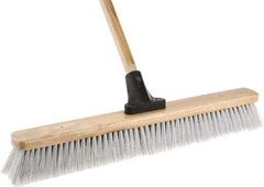 Harper Brush - 24" Fine Particle Synthetic Push Broom - 2-7/8" Bristle Length, Wood Block, Bolt-On Handle Connection, Handle Included - Exact Tool & Supply
