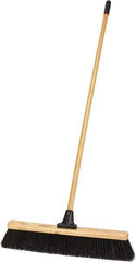 Harper Brush - 24" Heavy Duty Polypropylene Push Broom - 4" Bristle Length, Wood Block, Bolt-On Handle Connection, Handle Included - Exact Tool & Supply