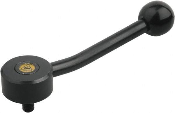 KIPP - 1/2-13, Steel Threaded Stud Adjustable Clamping Handle - 167.5mm OAL, 48mm High - Exact Tool & Supply