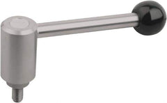 KIPP - M16, Stainless Steel Threaded Stud Adjustable Clamping Handle - 154.5mm OAL, 76.5mm High - Exact Tool & Supply