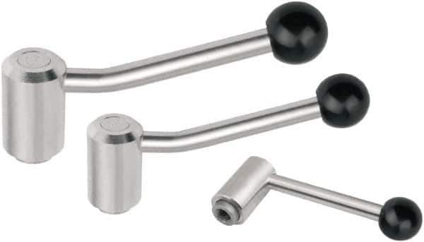 KIPP - M16, Stainless Steel Threaded Hole Adjustable Clamping Handle - 151mm OAL, 65mm High - Exact Tool & Supply