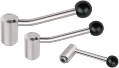 KIPP - M16, Stainless Steel Threaded Hole Adjustable Clamping Handle - 151mm OAL, 65mm High - Exact Tool & Supply