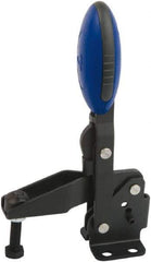KIPP - Vertical Handle, Manual Hold Down Toggle Clamp - U-Bar, Flanged Base, Nitride/Oxide Finish, Steel - Exact Tool & Supply