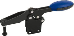 KIPP - Horizontal Handle, Manual Hold Down Toggle Clamp - U-Bar, Straight Base, Nitride/Oxide Finish, Steel - Exact Tool & Supply
