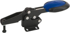 KIPP - Horizontal Handle, Manual Hold Down Toggle Clamp - U-Bar, Flanged Base, Nitride/Oxide Finish, Steel - Exact Tool & Supply
