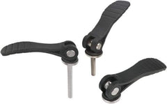 KIPP - M8, Fiberglass Reinforced Plastic Threaded Stud Adjustable Clamping Handle - 110mm OAL, 27.7mm High - Exact Tool & Supply