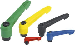 KIPP - 1/4-20, Fiberglass Reinforced Plastic Threaded Hole Adjustable Clamping Handle - 47mm OAL, 33.5mm High - Exact Tool & Supply