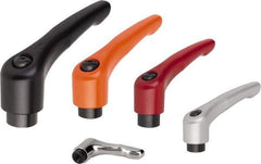KIPP - M8, Zinc Threaded Hole Adjustable Clamping Handle - 74.5mm OAL, 45.5mm High - Exact Tool & Supply