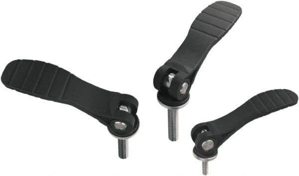 KIPP - 1/4-20, Fiberglass Reinforced Plastic Threaded Stud Adjustable Clamping Handle - 79.6mm OAL, 23.1mm High - Exact Tool & Supply