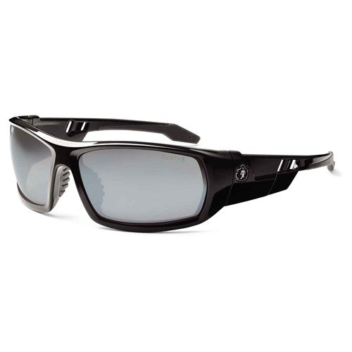 Odin Silver Mirror Lens Black Safety Glasses - Exact Tool & Supply