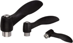 KIPP - #10-24, Fiberglass Reinforced Plastic & Thermoplastic SEBS Threaded Hole Adjustable Clamping Handle - 48.1mm OAL, 33.5mm High - Exact Tool & Supply