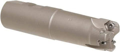 Iscar - 32mm Cut Diam, 0.0591" Max Depth, 32mm Shank Diam, Weldon Shank Indexable High-Feed End Mill - Screw Holding Method, H600 WXCU Insert, FF EWX-07 Toolholder, Through Coolant - Exact Tool & Supply