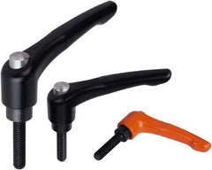 KIPP - M8, Zinc Threaded Stud Adjustable Clamping Handle - 74.5mm OAL, 45.5mm High - Exact Tool & Supply
