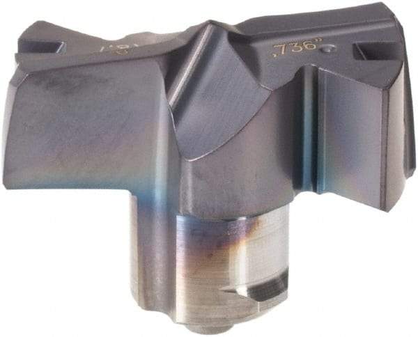 Iscar - Series FCP, 18.69mm Diam Grade IC908 Replaceable Drill Tip - Carbide, TiAlN/TiN Finish, 18 Seat Size - Exact Tool & Supply