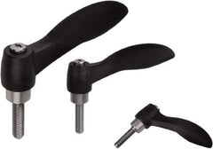 KIPP - 5/16-18, Fiberglass Reinforced Plastic & Thermoplastic SEBS Threaded Stud Adjustable Clamping Handle - 91.2mm OAL, 56.1mm High - Exact Tool & Supply