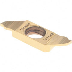 Iscar - SCIL22100 IC1008 Grade, 0.0394" Cutting Width, Carbide Cutoff Insert - Neutral Lead Angle, TiAlN/TiN Coated, Single End - Exact Tool & Supply