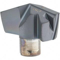 Iscar - Series ICM, 16.69mm Diam Grade IC907 Replaceable Drill Tip - Carbide, TiAlN/TiN Finish, 16 Seat Size - Exact Tool & Supply