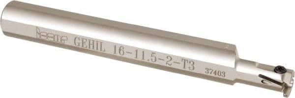 Iscar - GEHI, Internal, Left Hand, 3mm Max Depth of Cut, 1.9 to 2.4mm Groove Width, Indexable Grooving Tool Holder - GEMI, GEPI Insert Compatibility, 16mm Shank Width, 125mm OAL, Through Coolant - Exact Tool & Supply