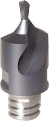 Iscar - MM ECS Grade IC908 Carbide Center Drill Milling Tip Insert - TiAlN/TiN Finish, 2 Flutes, 3.24mm Cutting Diam, 4.4mm Depth of Cut, 23mm Extension - Exact Tool & Supply