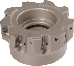 Iscar - 9 Inserts, 4" Cut Diam, 1-1/2" Arbor Diam, 0.708" Max Depth of Cut, Indexable Square-Shoulder Face Mill - 1-3/4" High, P290 AC.T 1806.. Insert Compatibility, Through Coolant, Series MillShred - Exact Tool & Supply