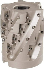 Iscar - 24 Inserts, 80mm Cut Diam, 32mm Arbor Diam, 71mm Max Depth of Cut, Indexable Square-Shoulder Face Mill - 100mm High, P290 AC.T 1806.. Insert Compatibility, Through Coolant, Series MillShred - Exact Tool & Supply