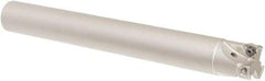 Iscar - 25mm Cut Diam, 8mm Max Depth of Cut, 24mm Shank Diam, 200mm OAL, Indexable Square Shoulder Helical End Mill - HM390 TPKT 100304PDR, HM390 TPKT 1003PDR Inserts, Cylindrical Shank, 90° Lead Angle, Through Coolant, Series HeliIQMill - Exact Tool & Supply