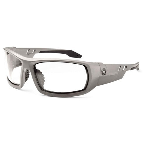 Odin Clear Lens Matte Gray Safety Glasses - Exact Tool & Supply