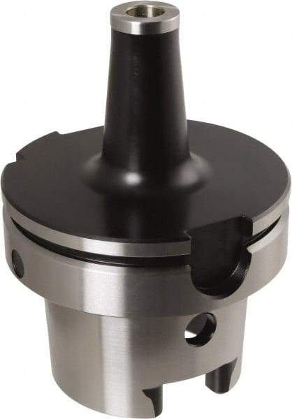 Iscar - HSK100A Taper Shank 12mm Hole End Mill Holder/Adapter - 23mm Nose Diam, 87mm Projection, Through-Spindle Coolant - Exact Tool & Supply