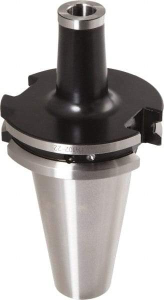 Iscar - DIN69871-40 Taper Shank 10mm Hole End Mill Holder/Adapter - 18mm Nose Diam, 58mm Projection, Through-Spindle Coolant - Exact Tool & Supply