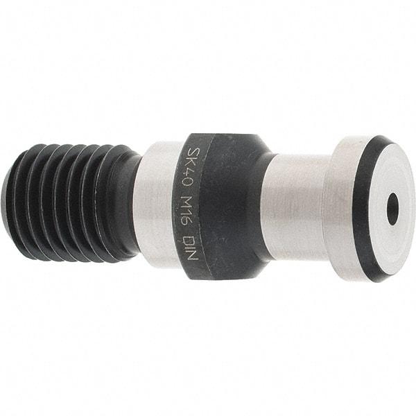 Iscar - DIN69871-40 Taper, M16x2 Thread, 15° Angle Radius, Standard Retention Knob - 2-1/8" OAL, 3/4" Knob Diam, 1.0236" from Knob to Flange, 0.6693" Pilot Diam - Exact Tool & Supply