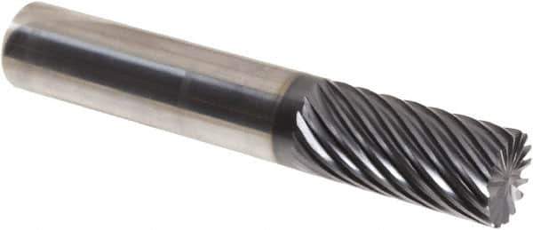 Iscar - 16 Flute Solid Carbide Roughing & Finishing Corner Chamfer End Mill - TiAlN Finish, Straight Shank, 35° Helix, Non-Centercutting, Regular Length - Exact Tool & Supply