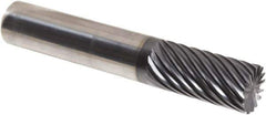 Iscar - 16 Flute Solid Carbide Roughing & Finishing Corner Chamfer End Mill - TiAlN Finish, Straight Shank, 35° Helix, Non-Centercutting, Regular Length - Exact Tool & Supply