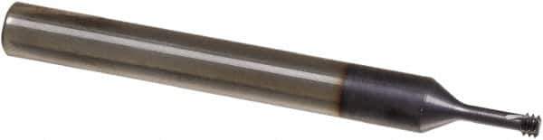 Iscar - 0.1083" Cutting Diam, 3 Flute, Solid Carbide Helical Flute Thread Mill - Internal Thread, 7.5mm LOC, 58mm OAL, 6mm Shank Diam - Exact Tool & Supply