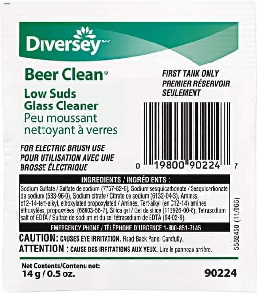 Diversey - 0.50 oz Packet Unscented Glass Cleaner - Use on Beverage Glass - Exact Tool & Supply