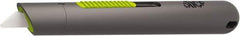 Slice - Retractable Utility Knife - 5.3" Blade, Black Rubber Handle, 1 Blade Included - Exact Tool & Supply