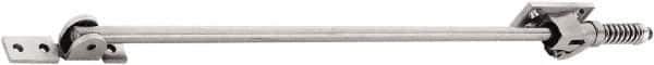 GLYNN-JOHNSON - 39" OAL x 22-7/16" Wide, 145 Lb Capacity, Stainless Steel Lid Stay - Center, 3/8" Mounting Hole Diam, 110° Max Opening, Aluminum Satin Stainless Steel - Exact Tool & Supply