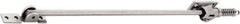 GLYNN-JOHNSON - 39" OAL x 22-7/16" Wide, 145 Lb Capacity, Stainless Steel Lid Stay - Center, 3/8" Mounting Hole Diam, 110° Max Opening, Aluminum Satin Stainless Steel - Exact Tool & Supply