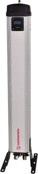 Norgren - 24 CFM at 100 psi Inlet, 19 CFM at 100 psi Outlet, Desiccant Air Dryer - 1/2" NPT Inlet/Outlet x 10.3" Long x 6.7" Wide x 43" High - Exact Tool & Supply