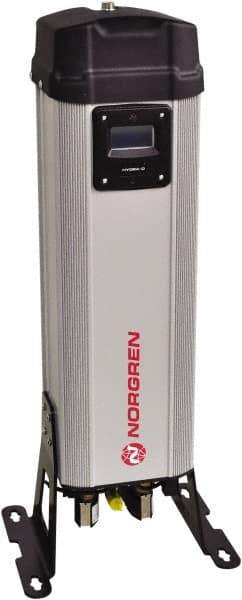 Norgren - 10 CFM at 100 psi Inlet, 8 CFM at 100 psi Outlet, Desiccant Air Dryer - 5/16" NPT Inlet/Outlet x 10.3" Long x 6.7" Wide x 25" High - Exact Tool & Supply