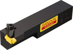 Sandvik Coromant - TLE, Internal or External, Left Hand, 0.18" Max Depth of Cut, Indexable Grooving Tool Holder - TLG-3189R Insert Compatibility, 1" Shank Height, 1" Shank Width, 5" OAL - Exact Tool & Supply