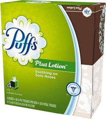 Puffs - Decorative Box of White Facial Tissues - 1 Ply - Exact Tool & Supply