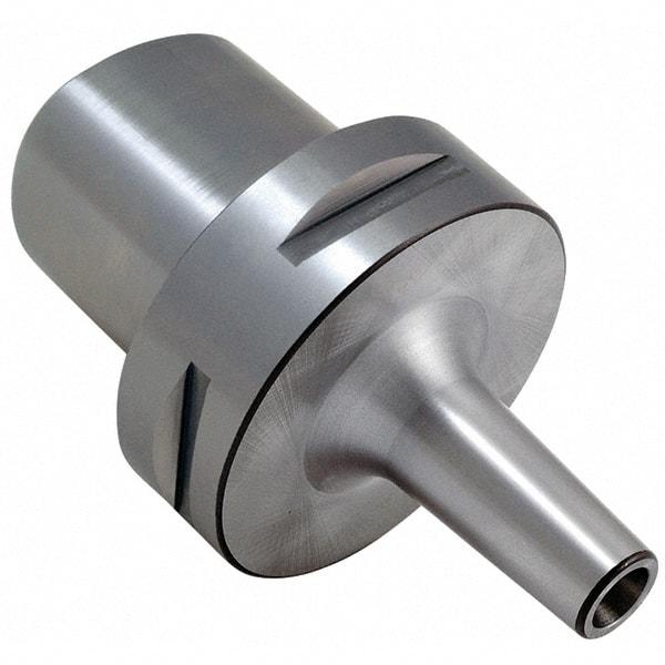 Techniks - C6 Taper Shank 1/4" Hole End Mill Holder/Adapter - 35/64" Nose Diam, 80mm Projection, Through Coolant - Exact Tool & Supply