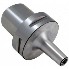 Techniks - C6 Taper Shank 1/4" Hole End Mill Holder/Adapter - 35/64" Nose Diam, 80mm Projection, Through Coolant - Exact Tool & Supply