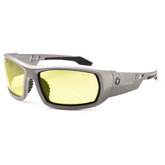 Odin Yellow Lens Matte Gray Safety Glasses - Exact Tool & Supply